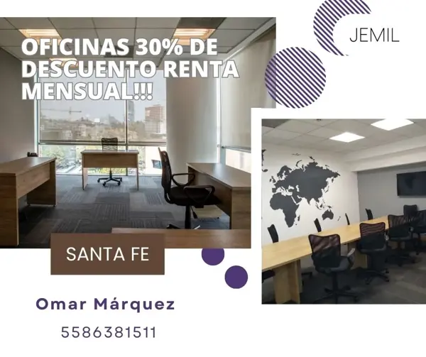 Oficina en El Piru Santa Fe, Álvaro Obregón, Ciudad de México