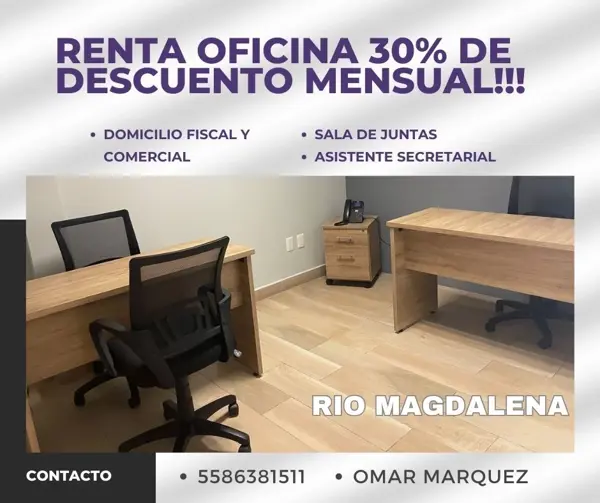 Oficina en La Otra Banda, Álvaro Obregón, Ciudad de México