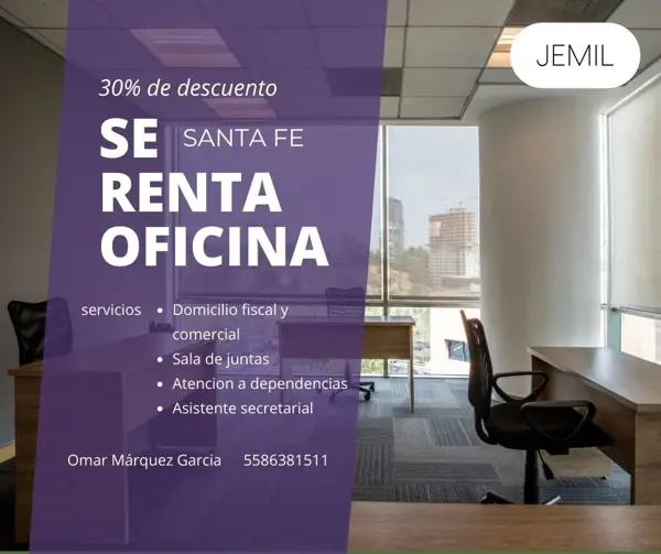 Oficina en El Piru Santa Fe, Álvaro Obregón, Ciudad de México