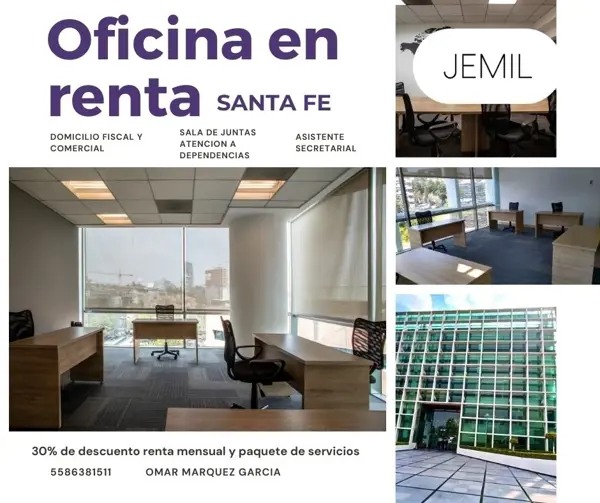 Oficina en El Piru Santa Fe, Álvaro Obregón, Ciudad de México