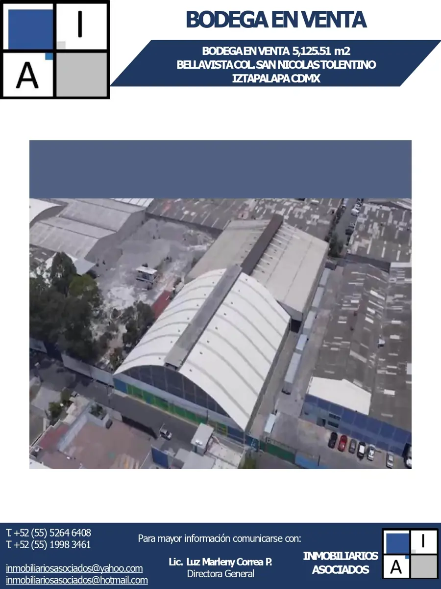 Bodega en venta en San Nicolas Tolentino, Iztapalapa — foto 1 de 8