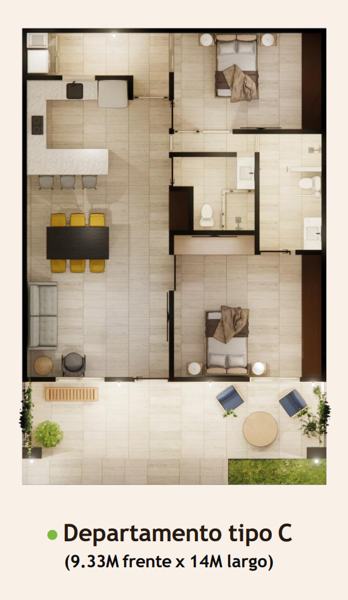 Departamento en venta en Santa Fe, Torreón — foto 3 de 9