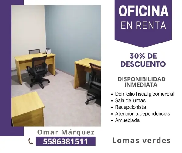 Oficina en Lomas Verdes 6a Sección, Naucalpan de Juárez, México