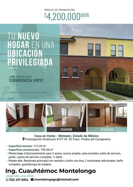 Casa en San Jorge Pueblo Nuevo, Metepec, México