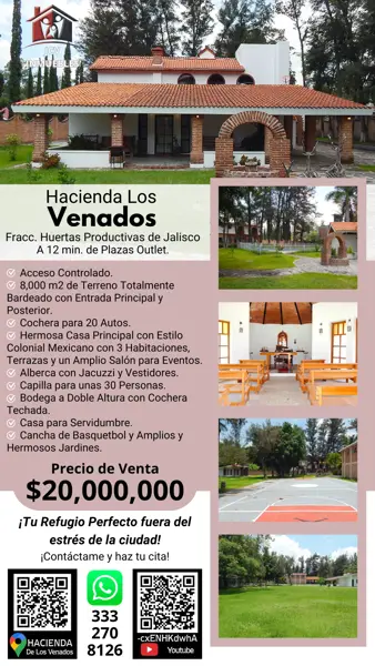 Finca-Rancho en venta en Huertas Productivas de Jalisco, Tlajomulco de Zúñiga, Jalisco