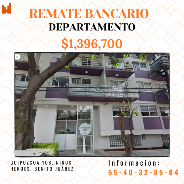 Departamento en venta en Niños Héroes, Benito Juárez — foto 2 de 6
