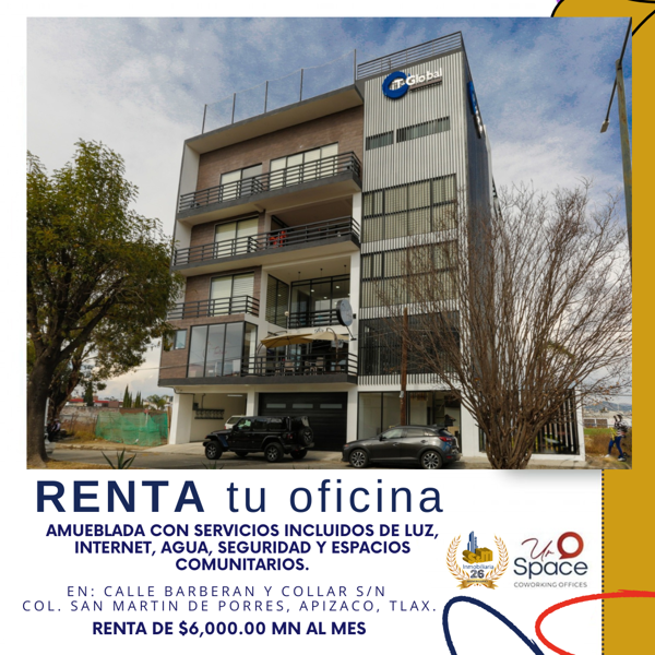 Edificio en renta en San Martin de Porres, Apizaco, Tlaxcala