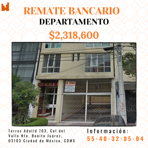 Departamento en venta en Del Valle Norte, Benito Juárez — foto 2 de 5