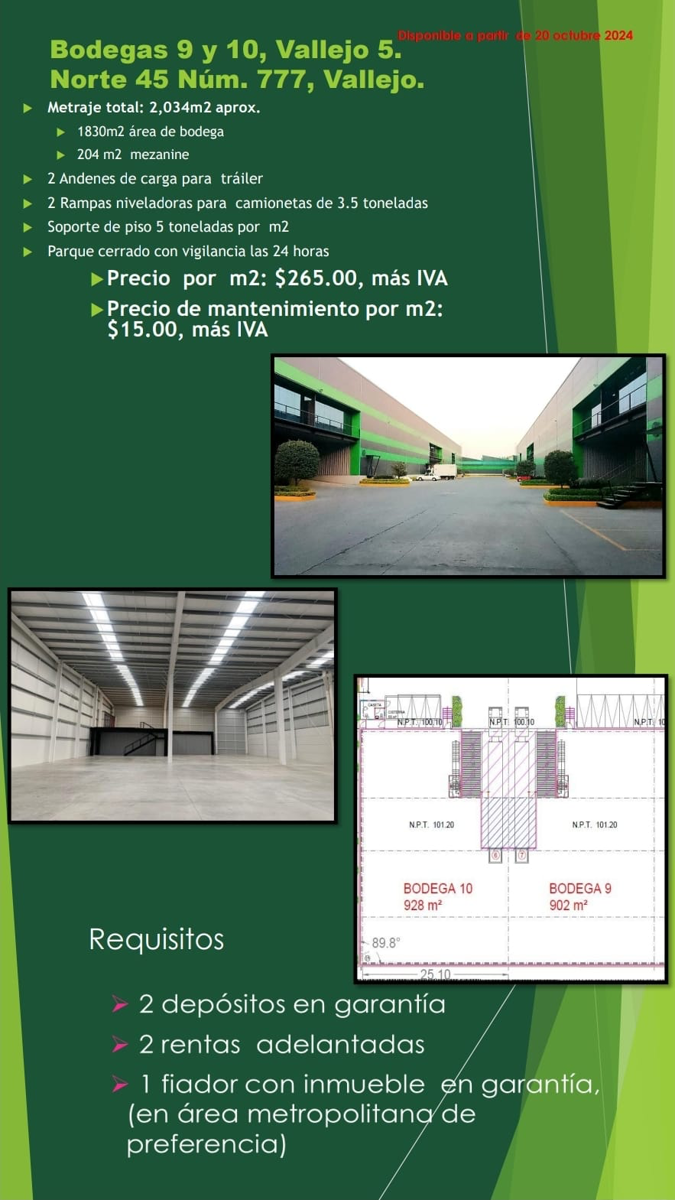 Bodega en renta en Industrial Vallejo, Azcapotzalco — foto 1 de 4
