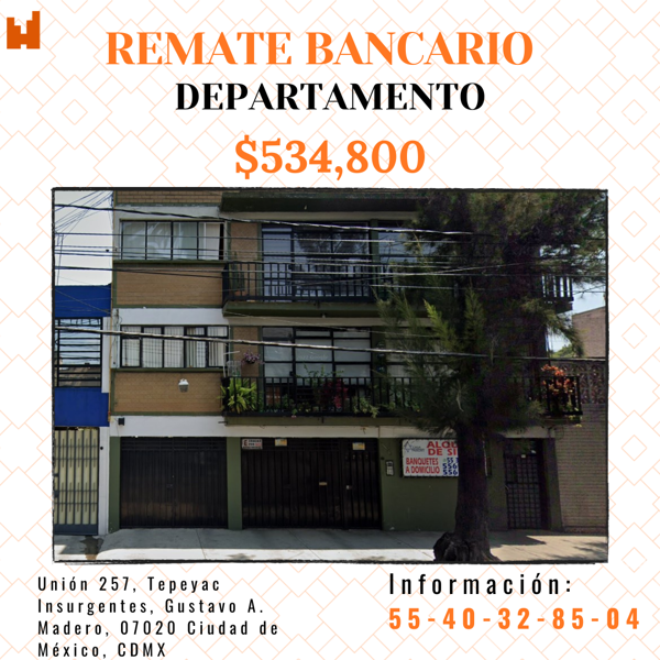 Departamento en venta en Tepeyac Insurgentes, Gustavo A. Madero — foto 2 de 5