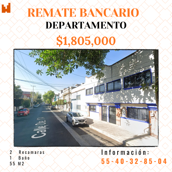 Departamento en remate en Moctezuma 2a Sección, Venustiano Carranza, Ciudad de México