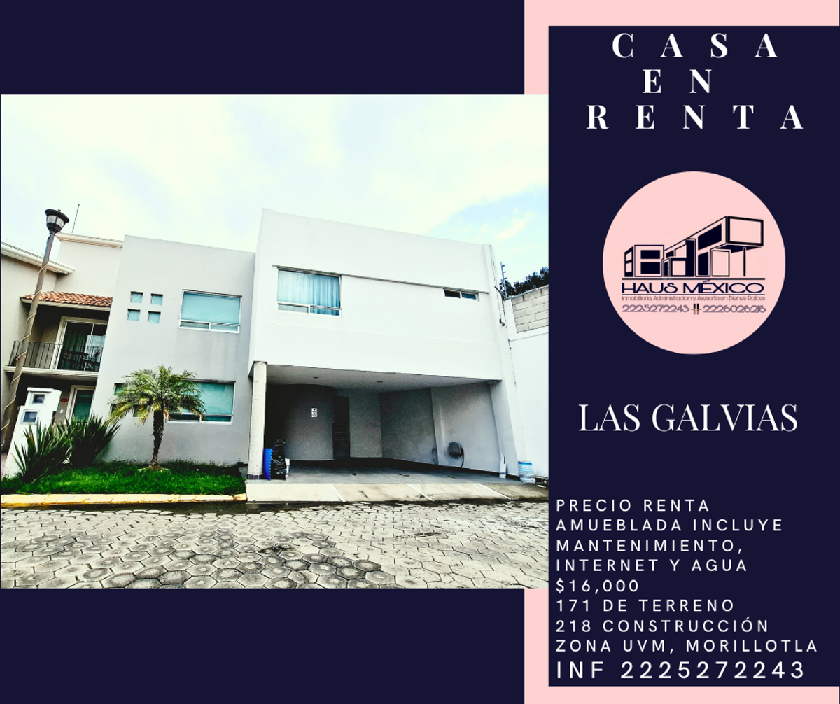 Casa en renta en Las Galvias Residencial, San Andrés Cholula — foto 1 de 18