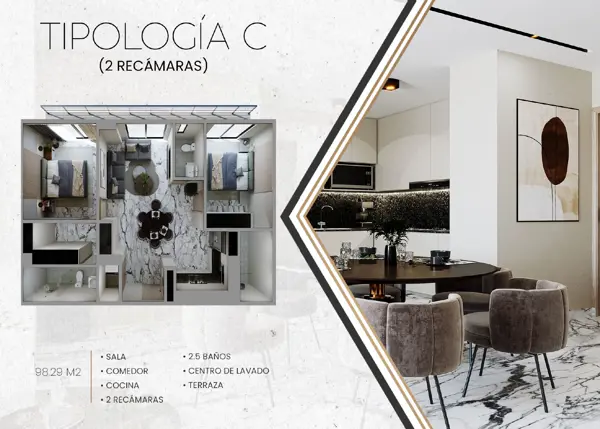 Departamento en San Bernardino Tlaxcalancingo, San Andrés Cholula, Puebla