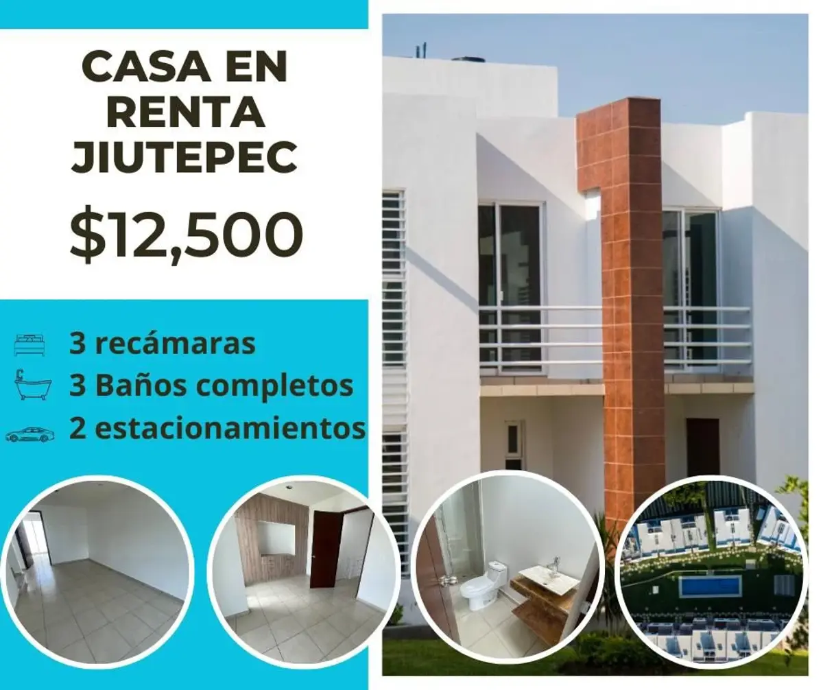 Casa en renta en Centro Jiutepec, Jiutepec