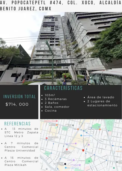 Departamento en venta en Xoco, Benito Juárez — foto 2 de 17