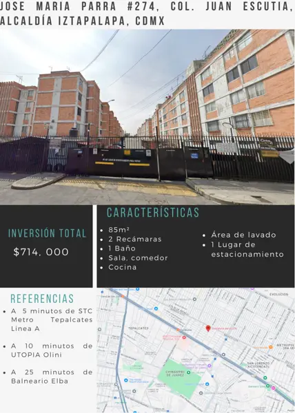 Departamento en venta en Juan Escutia, Iztapalapa — foto 2 de 8