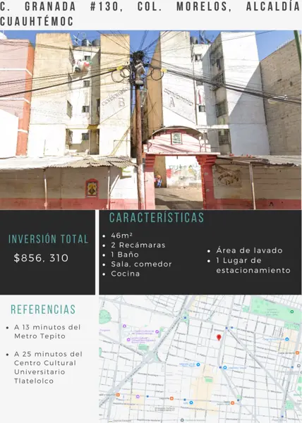 Departamento en venta en Morelos, Cuauhtémoc — foto 3 de 8