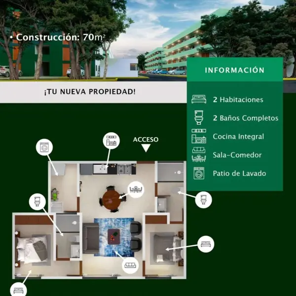 Departamento en venta en Profesor Jesús Romero Flores, Morelia — foto 3 de 11