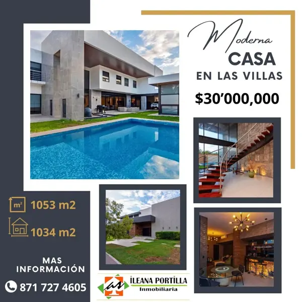 Casa en venta en Las Villas, Torreón, Coahuila de Zaragoza