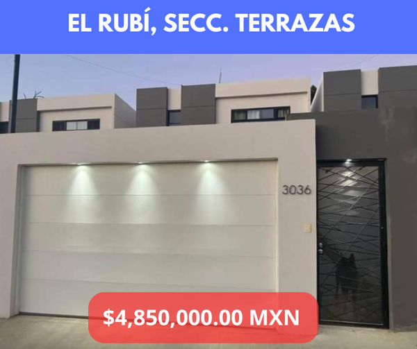 Casa en Valle del Rubí Sección Terrazas, Tijuana, Baja California