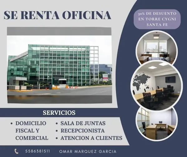 Oficina en El Piru Santa Fe, Álvaro Obregón, Ciudad de México