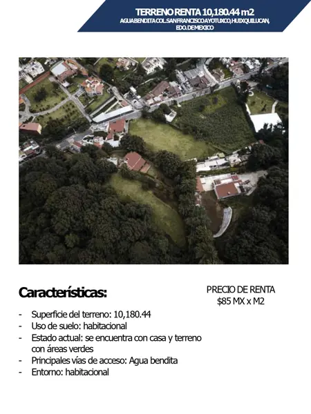 Terreno en renta en San Francisco Ayotuzco, Huixquilucan — foto 2 de 2