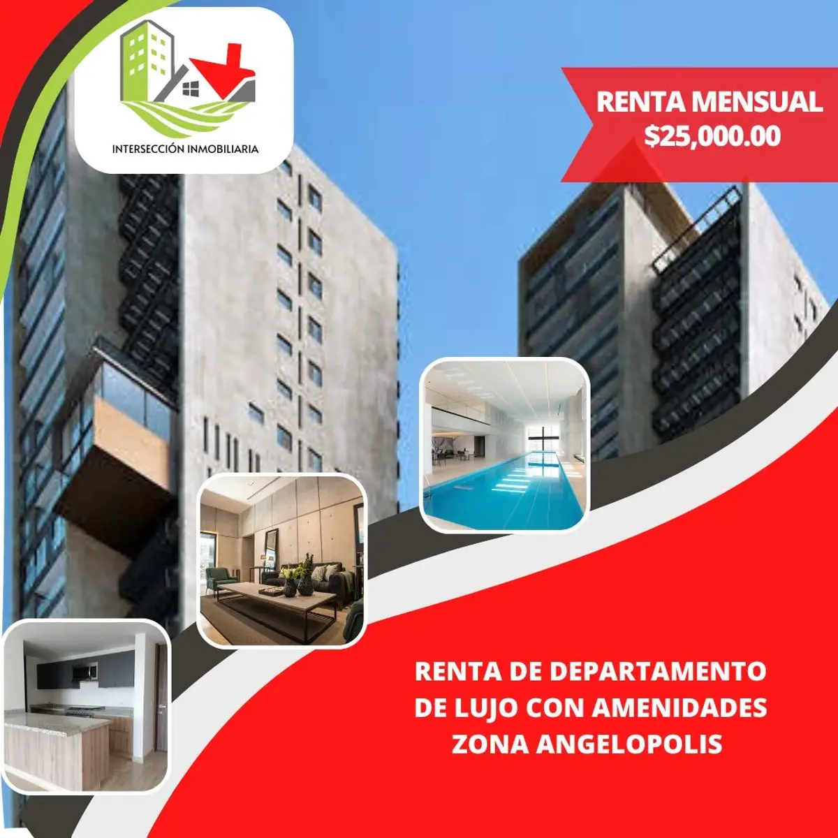 Departamento en renta en Lomas de Angelópolis, San Andrés Cholula — foto 1 de 6