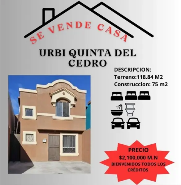 Casa en Urbi Quinta del Cedro, Tijuana, Baja California