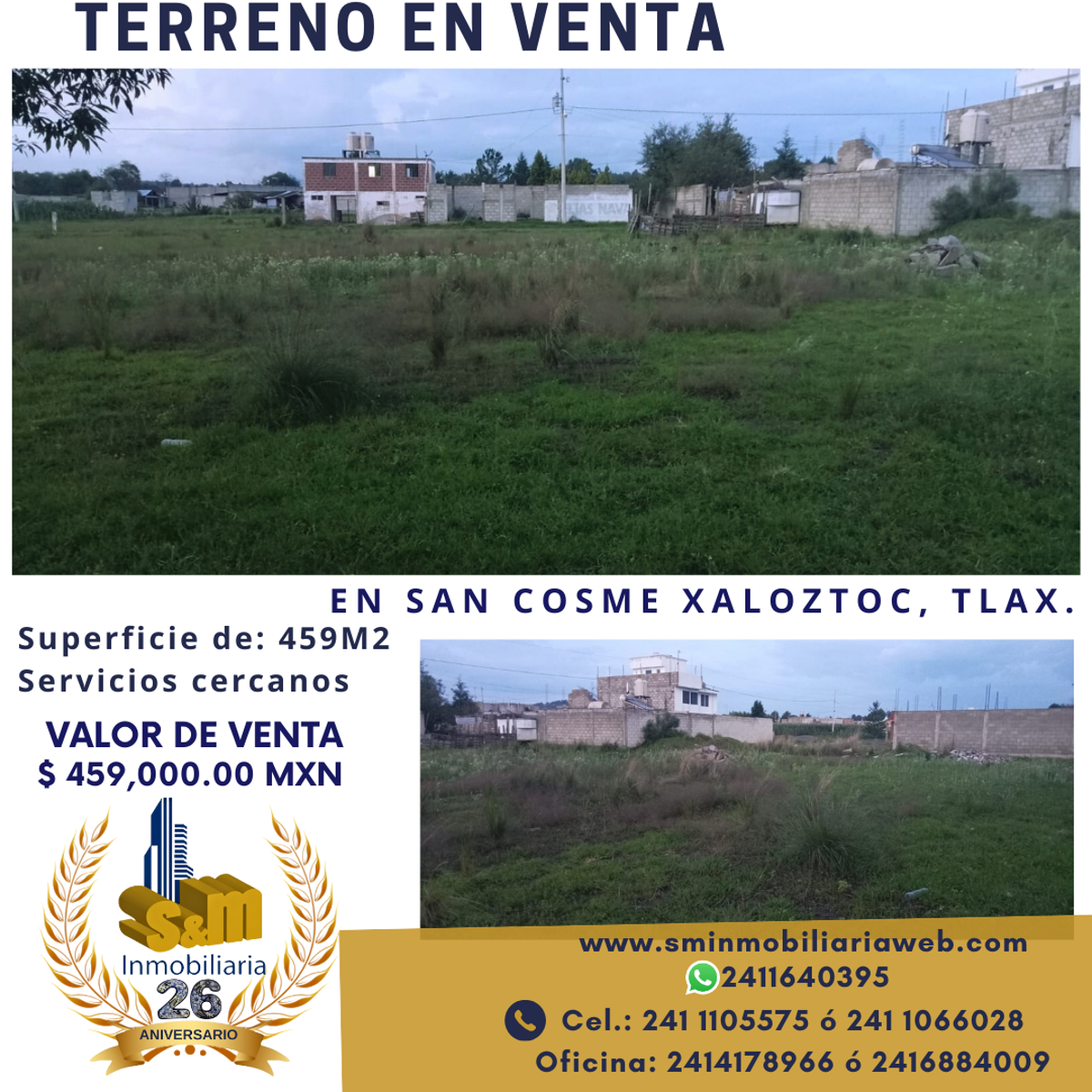 Terreno en venta en San Cosme Xaloztoc, Xaloztoc — foto 1 de 4