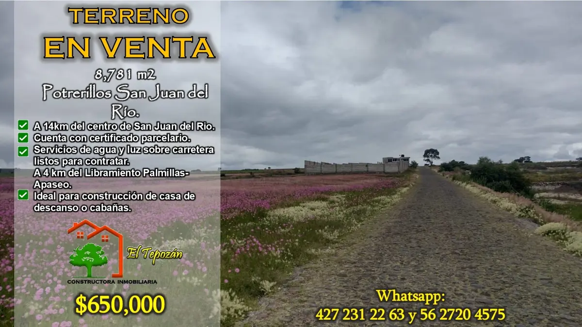 Terreno en venta en San Pablo Potrerillos, San Juan del Río — foto 1 de 10