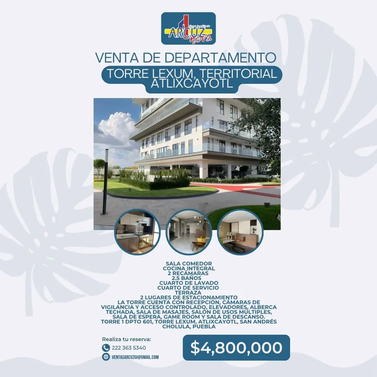Departamento en venta en Reserva Territorial Atlixcayotl, San Andrés Cholula — foto 1 de 16
