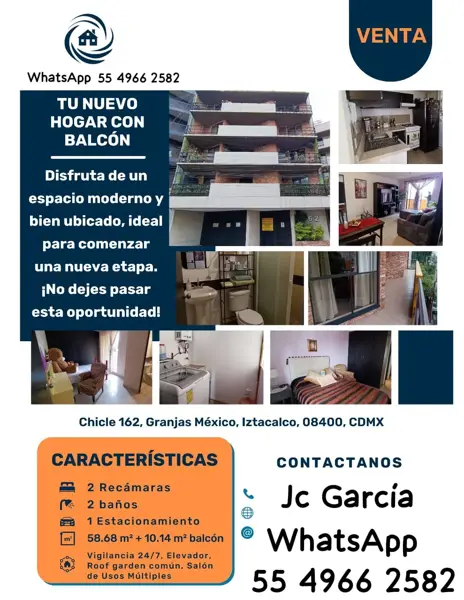 Departamento en Granjas Mexico, Iztacalco, Ciudad de México