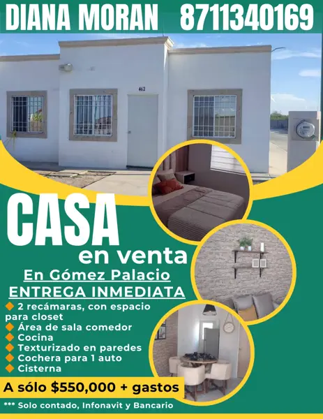 Casa en venta en San Ignacio, Gómez Palacio, Durango