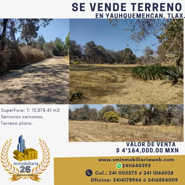 Terreno en venta en Magdalena Tepepa, Yauhquemehcan, Tlaxcala