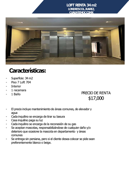 Departamento en renta en Juarez, Cuauhtémoc — foto 2 de 7