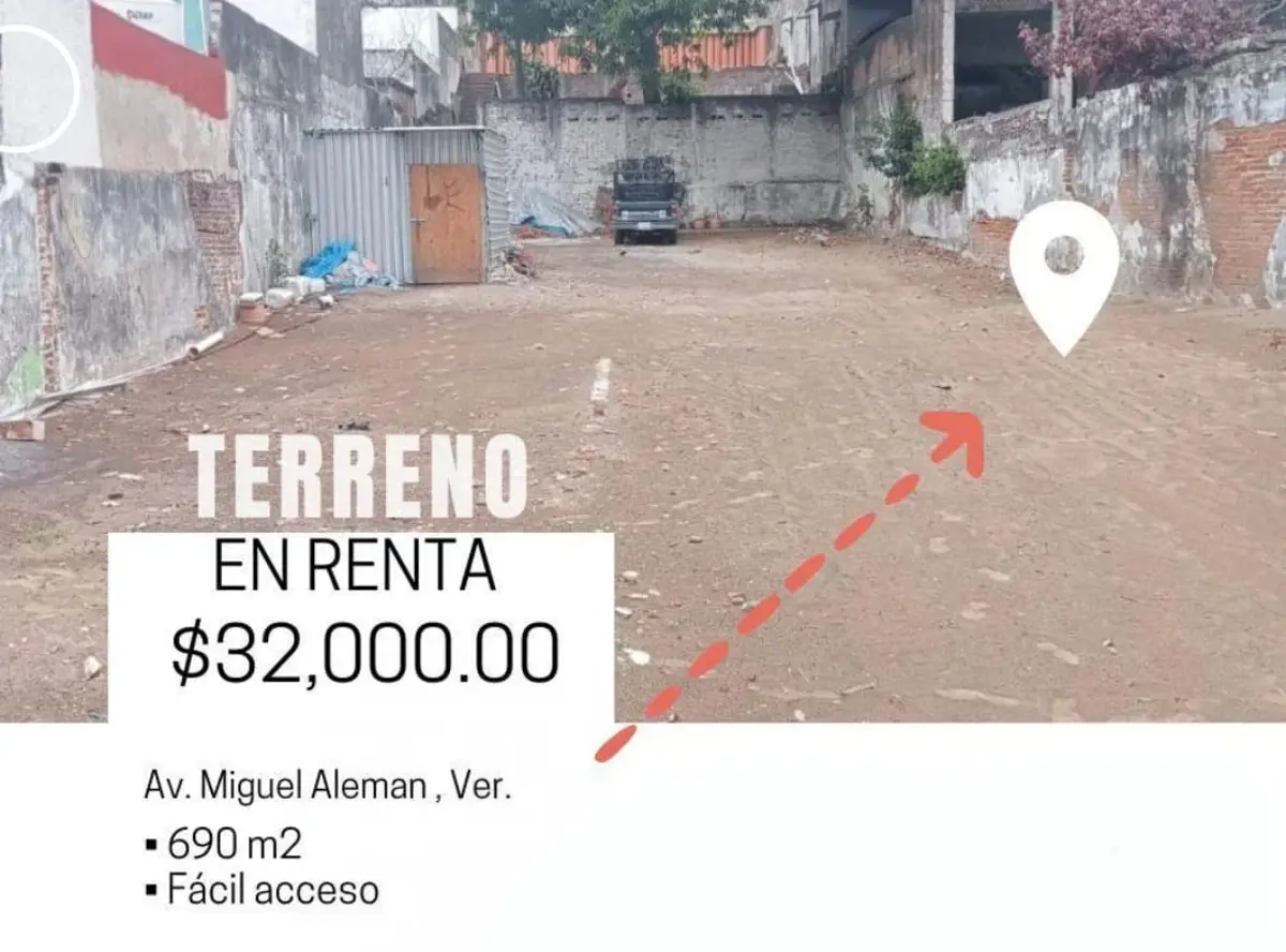Terreno en renta en Miguel Aleman, Veracruz