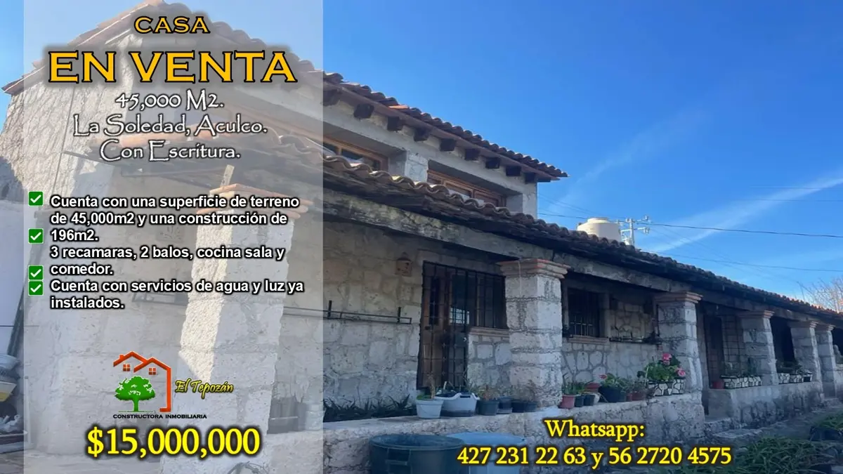 Casa en venta en La Soledad, Aculco — foto 1 de 41