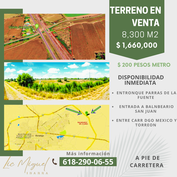 Terreno en Cinco de Febrero, Durango, Durango