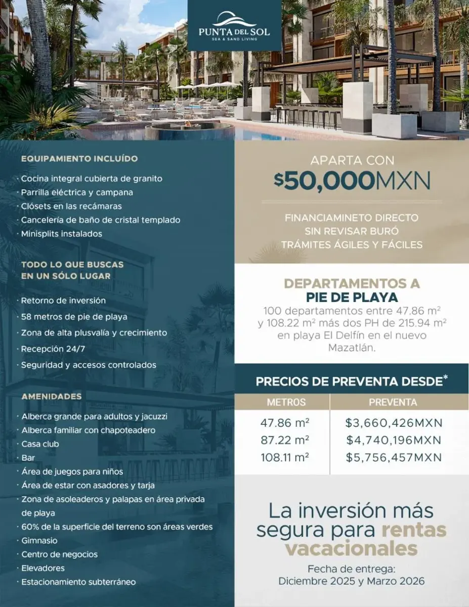 Departamento en venta en Zona Dorada, Mazatlán — foto 1 de 5