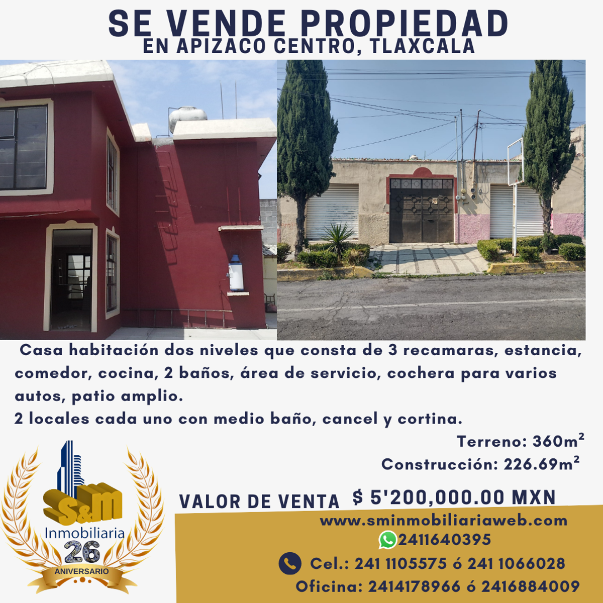 Casa en venta en Centro, Apizaco — foto 1 de 15