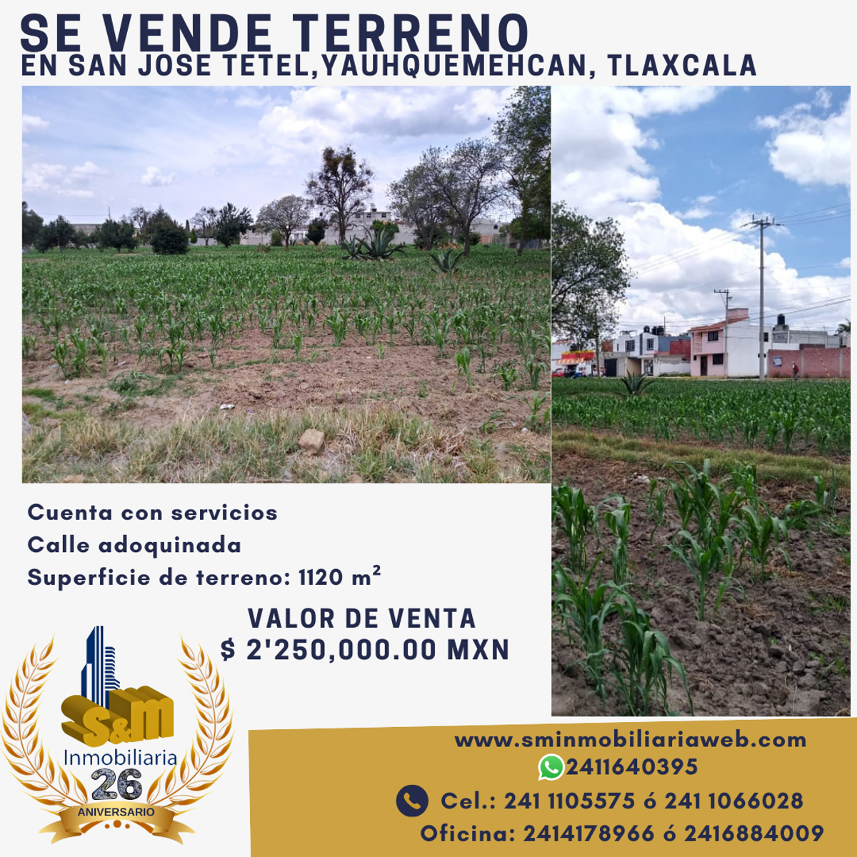 Terreno en venta en San Jose Tetel, Yauhquemehcan — foto 1 de 9