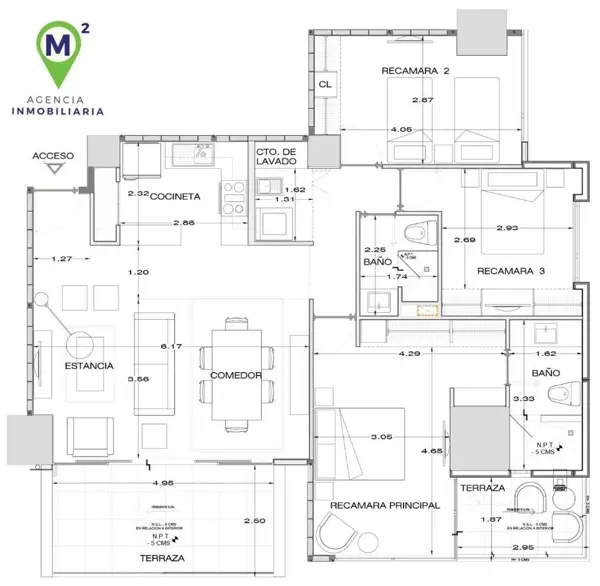 Departamento en renta en Villas del Lago, Cuernavaca — foto 3 de 17