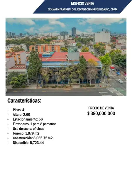 Edificio en venta en Escandón I Sección, Miguel Hidalgo — foto 2 de 2