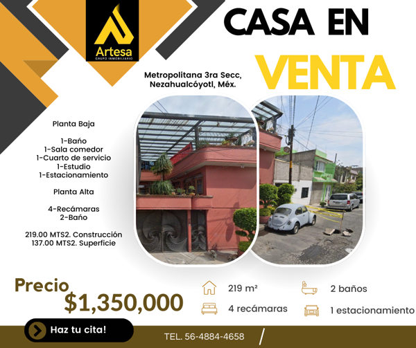 Casa en Metropolitana Tercera Sección, Nezahualcóyotl, México