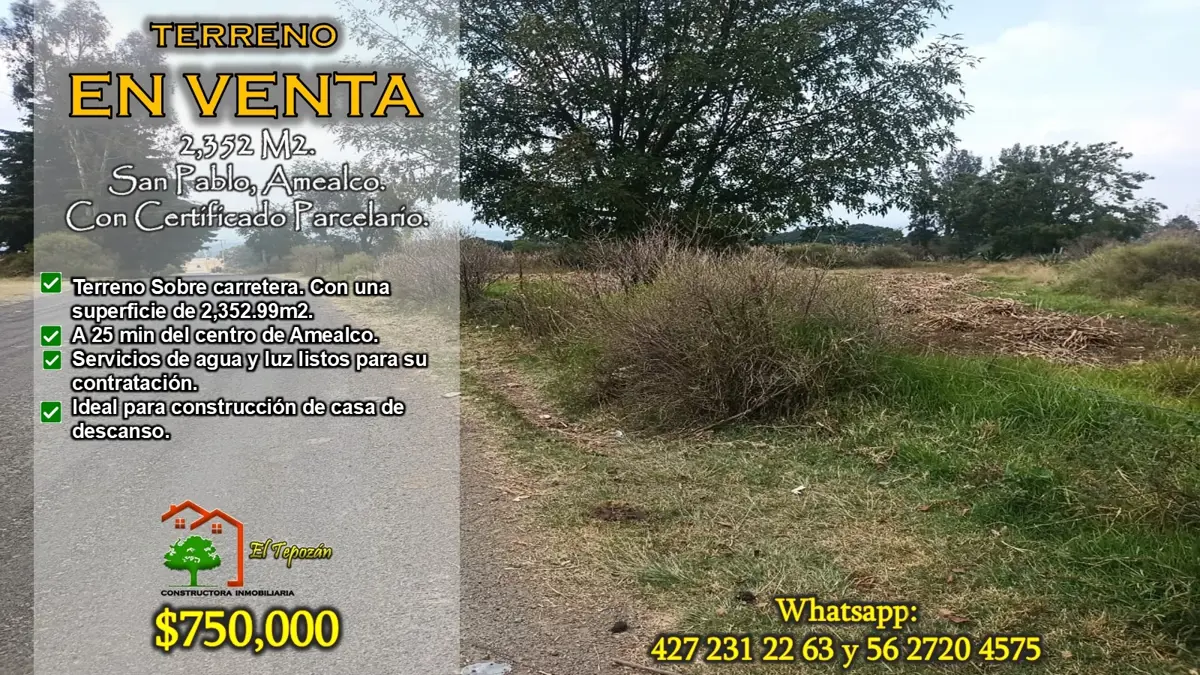Terreno en venta en San Pablo, Amealco de Bonfil — foto 1 de 10