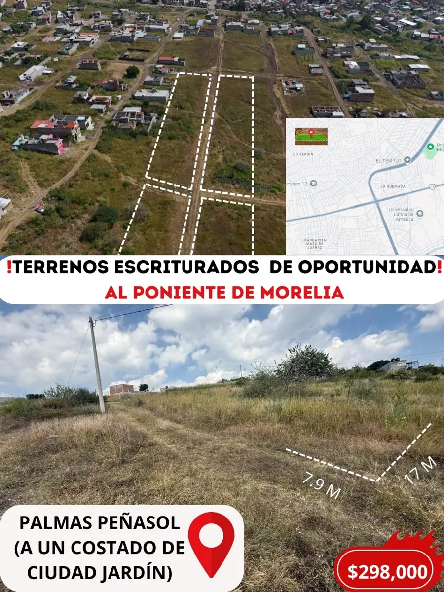 Terreno en venta en Ampliación Ciudad Jardín, Morelia — foto 1 de 12