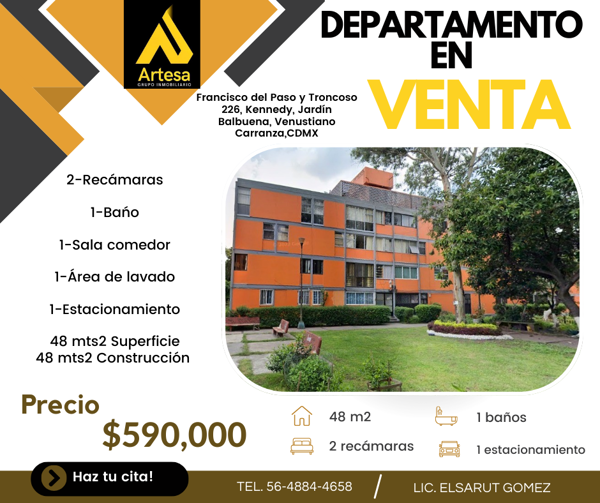 Departamento en Jardin Balbuena, Venustiano Carranza, Ciudad de México