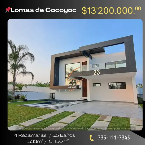 Casa en venta en Lomas de Cocoyoc, Atlatlahucan, Morelos Casa en venta en Lomas de Cocoyoc, Atlatlahucan, Morelos