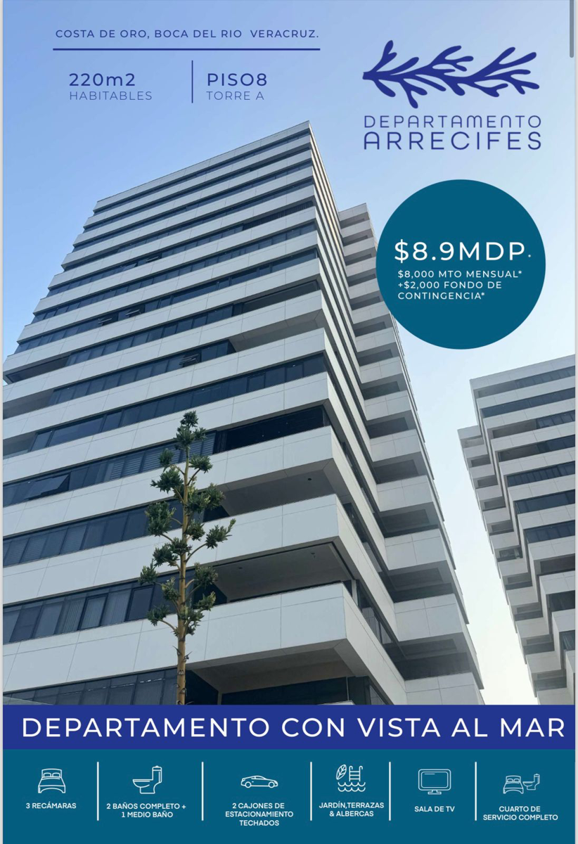 Departamento en venta en Costa de Oro, Boca del Río — foto 1 de 6