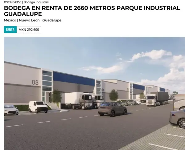 Bodega en renta en Parque Industrial Guadalupe, Guadalupe, Nuevo León